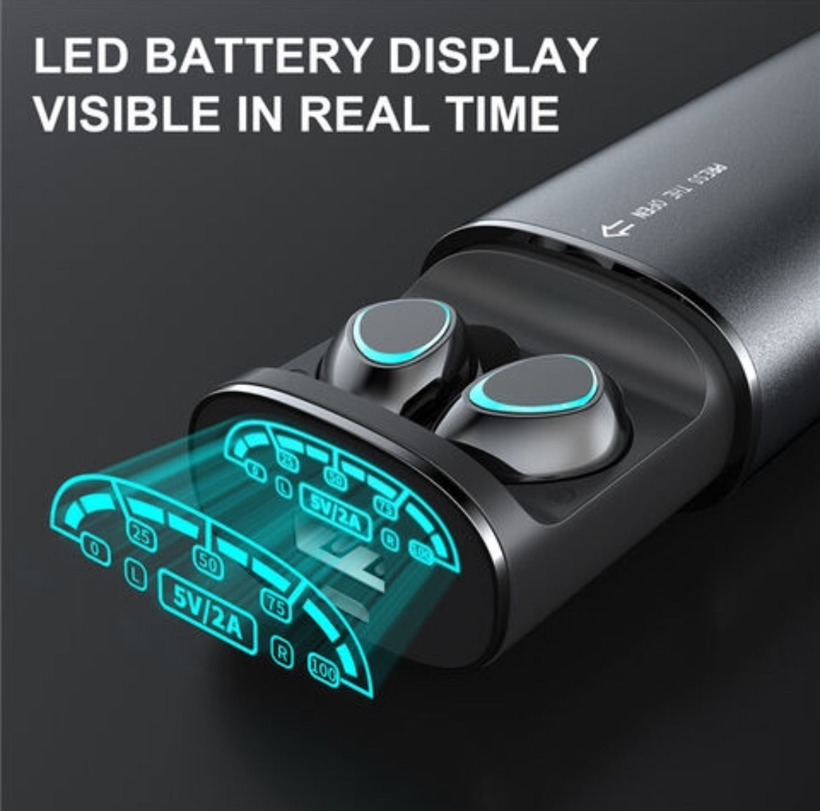 Auriculares inalámbricos TWS con power bank integrado